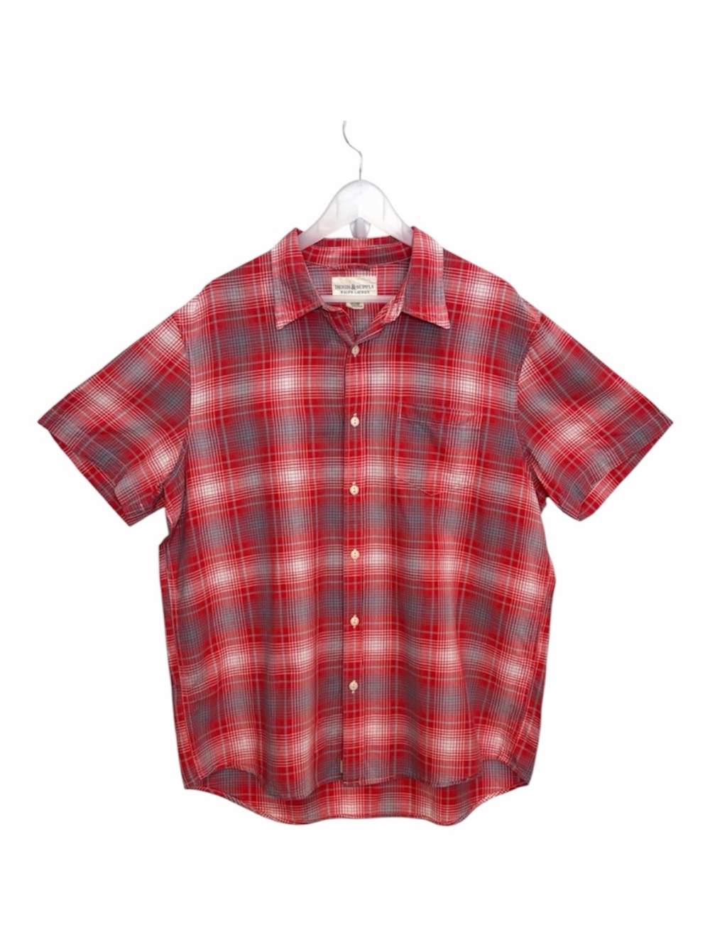 Denim & Supply Ralph Lauren Plaid Short Sleeve Button Down Shirt Men’s XL